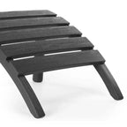WestinTrends Azura, set 3 pezzi per patio, sedia Adirondack in HDPE con poggiapiedi e tavolino laterale da 45,72 cm, colore grigio