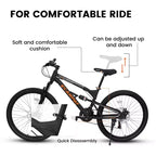 NAYSAYE Bicicletta 26 Pollici Telaio in Acciaio 21 Velocità Mountain Bike con Doppia Sospensione Bici per Adulti per Ciclismo all'aperto, Nero, 67*25*40