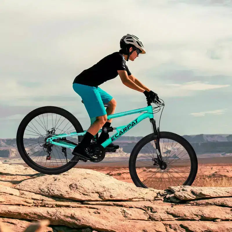 NAYSAYE Bicicletta da Montagna da 26 Pollici con Telaio in Acciaio, 21 velocità, Forcella Ammortizzata, Bici per Adulti per Andare in Bicicletta all'Aperto, Blu, 68.00*27.00*38.00
