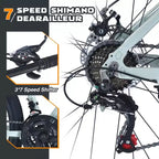 NAYSAYE Bicicletta Mountain Bike Ruote da 27,5 Pollici 21 Velocità Ammortizzatore Anteriore per Uomini Donne Ragazzi e Ragazze, Verde, 68.8*26.37*39.37