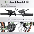 Bicicletta NAYSAYE Mountain Bike da 27,5 Pollici per Adulti con Freni a Disco per Pendolarismo ed Esplorazione Esterna, Verde, 70*27,5*40