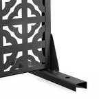 MAYEERTY 72 inch Room Divider Black Galvanized Metal Rectangle Frame Privacy Screen Garden Fence Patio