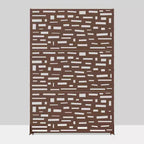 MAYEERTY 72 inch Room Divider Rectangle Privacy Screen with Galvanized Frame Garden Fence Patio Outdoor Brown