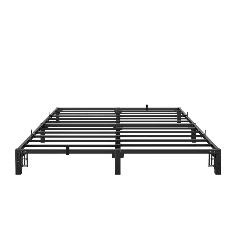 Struttura Letto King Size, Base a Piattaforma in Metallo da 25 cm, Nessuna Vite Necessaria, Nessuna Rete a Molle Necessaria, Resistente, Capacità 360 kg, Doghe e Gambe in Ferro Rinforzato