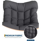 Acekool Sedia a Dondolo da Esterno Papasan, Sedia a Dondolo a Uovo Sovradimensionata con Struttura in Metallo, Sedia da Giardino in Rattan