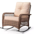 Karl Home | Outdoor Rattan Rocking Chair with Cushion