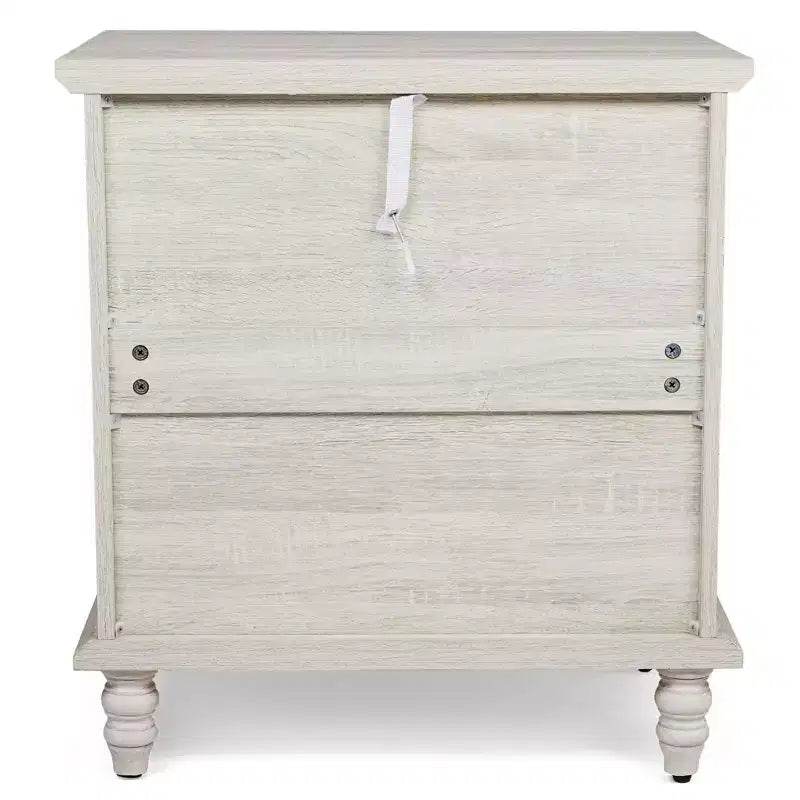 Karl Home 3-Drawer White Particle Board 24.8in. W Nightstands