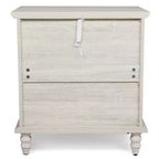 Karl Home 3-Drawer White Particle Board 24.8in. W Nightstands