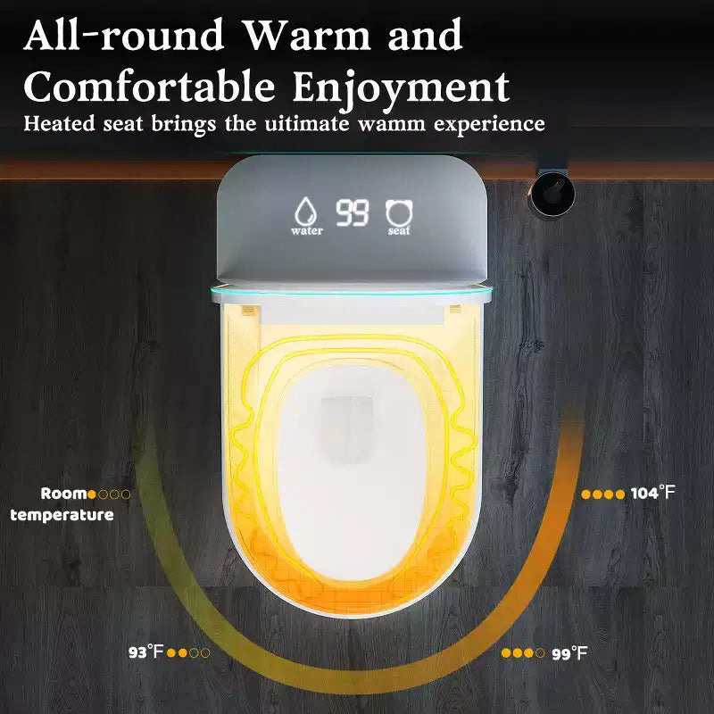 Dyonery Smart toilet, apertura automatica del coperchio, bidet integrato, asciugatura ad aria calda, sterilizzazione UV