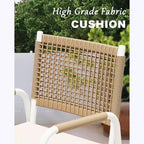 Outdoor Patio Dining Chairs Set of 4, Wicker Chairs with Cushions Armrest,Metal Frame for Garden, Porch, Lawn and Poolside