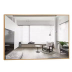 PexFix 36 x 24 Aluminum Alloy Frame Mirror for Bathroom Wall Rectangle Bathroom Vanity Mirror for Over Sink Bedroom Entryway Living Room in Gold