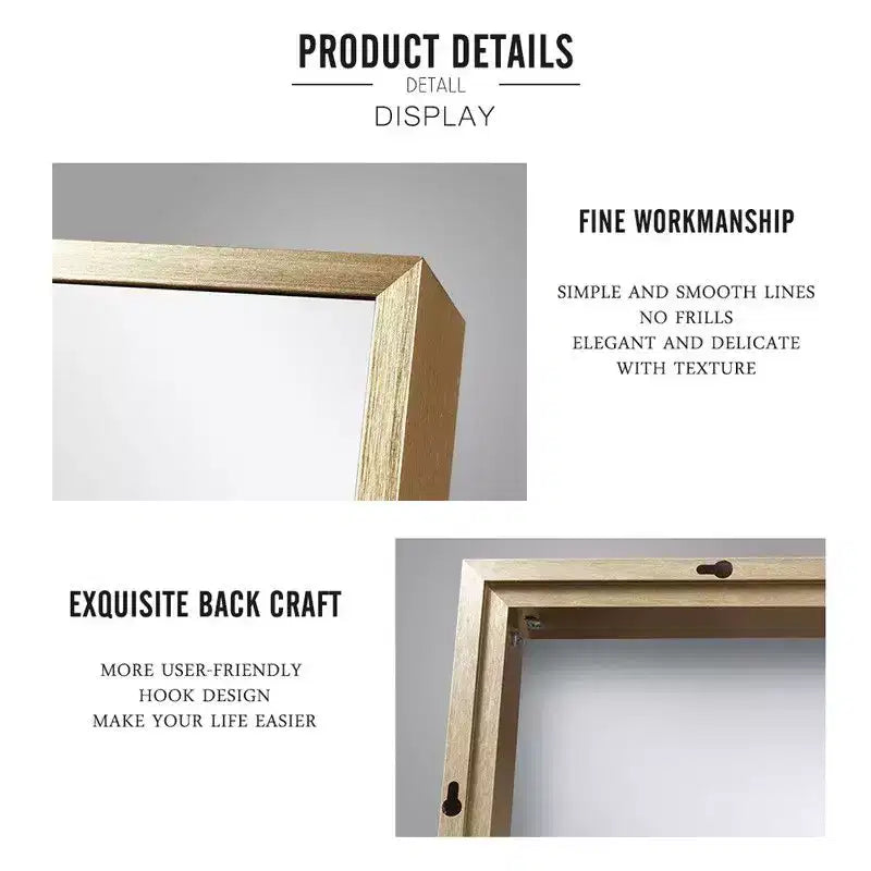 PexFix 36 x 24 Aluminum Alloy Frame Mirror for Bathroom Wall Rectangle Bathroom Vanity Mirror for Over Sink Bedroom Entryway Living Room in Gold