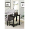 HomeStock Belmont End Table with C Shaped Frame and Side Magazine Rack Perfect for Snacks, Drinks, Remotes and Reading Materials