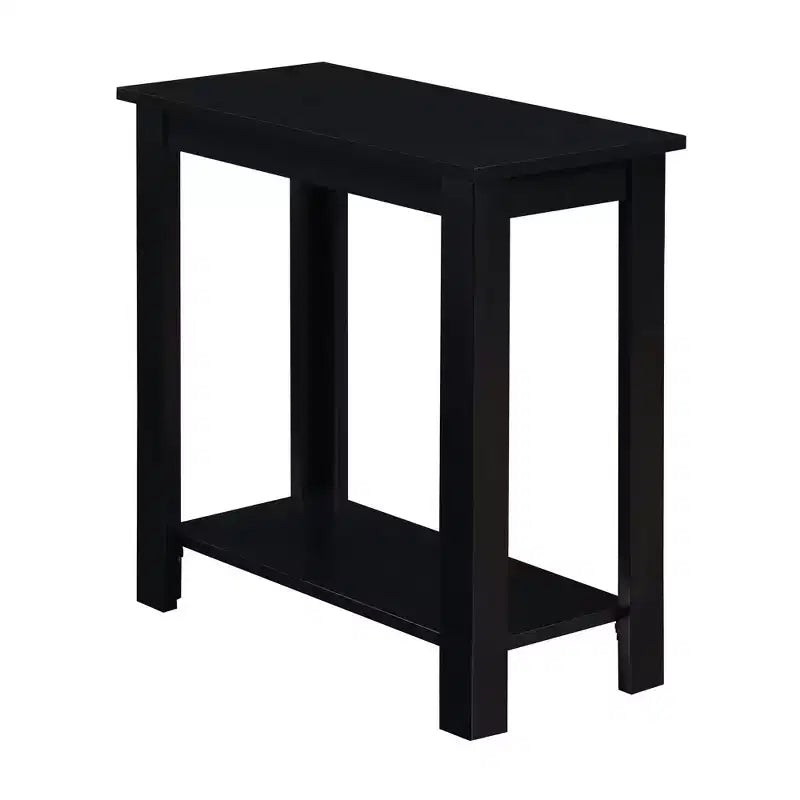 HomeStock Belmont End Table with C Shaped Frame and Side Magazine Rack Perfect for Snacks, Drinks, Remotes and Reading Materials