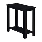 HomeStock Belmont End Table with C Shaped Frame and Side Magazine Rack Perfect for Snacks, Drinks, Remotes and Reading Materials