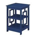 HomeStock Belmont Square End Table with Two Tier Shelves and Open Frame Design, Transitional Accent Side Table for Living Room Storage