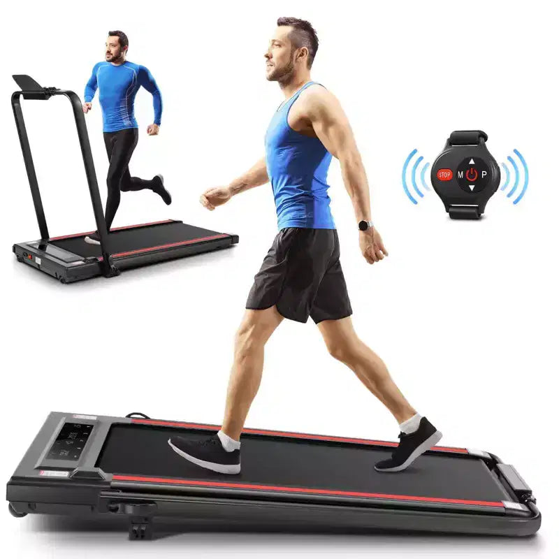 Tapis roulant KRISRATE con inclinazione e touch screen e orologio remoto per la casa, pedana pieghevole con manubrio, tapis roulant sotto la scrivania da 3,5 HP e 7,5 MPH