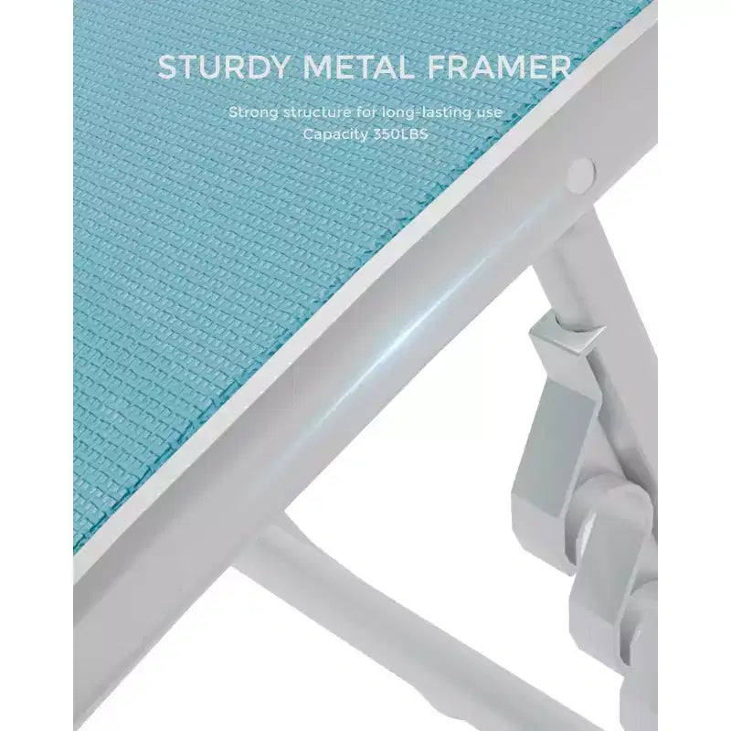 GustoWave 2PC Outdoor Aluminum Chaise Lounges Adjustable Backrest - Lightweights Recliners for Poolside, Beach & Patio - Weather-Resistant