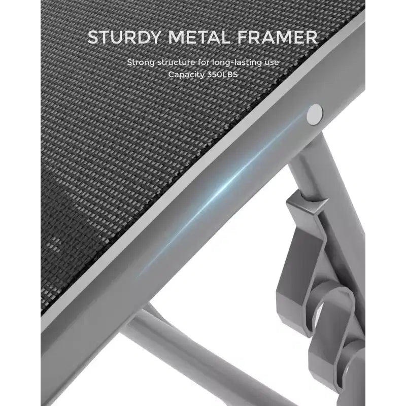 GustoWave 2PC Outdoor Aluminum Chaise Lounges Adjustable Backrest - Lightweights Recliners for Poolside, Beach & Patio - Weather-Resistant