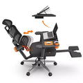 Newtral Ergonomic Office Chair with Footrest - 4D Armrest Recliner Chair - NT002+LAPD-BLACK