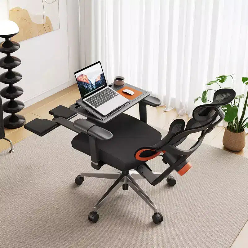 Sedia da ufficio ergonomica Newtral con poggiapiedi - Sedia reclinabile con braccioli 4D - NT002+LAPD-BLACK