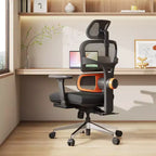 Sedia da ufficio ergonomica Newtral con poggiapiedi - Sedia reclinabile con braccioli 4D - NT002+LAPD-BLACK