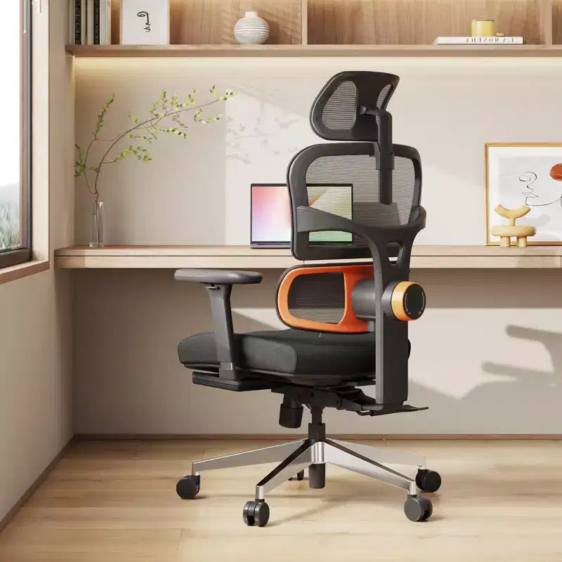 Sedia da ufficio ergonomica Newtral con poggiapiedi - Sedia reclinabile con braccioli 4D - NT002+LAPD-BLACK