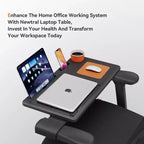 Sedia da ufficio ergonomica Newtral con poggiapiedi - Sedia reclinabile con braccioli 4D - NT002+LAPD-BLACK
