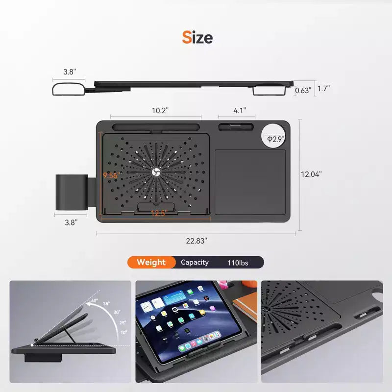 Sedia da ufficio ergonomica Newtral con poggiapiedi - Sedia reclinabile con braccioli 4D - NT002+LAPD-BLACK