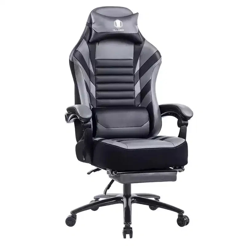 Sedia da gaming Okak High-Back, sedia da ufficio ergonomica con poggiapiedi pieghevole, sedia confortevole regolabile in altezza per studio, sala gaming