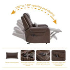 Spruce & Spring Electric Power Lift Recliner with Heat and Massage for Elderly