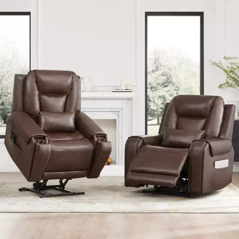 Spruce & Spring Electric Power Lift Recliner with Heat and Massage for Elderly