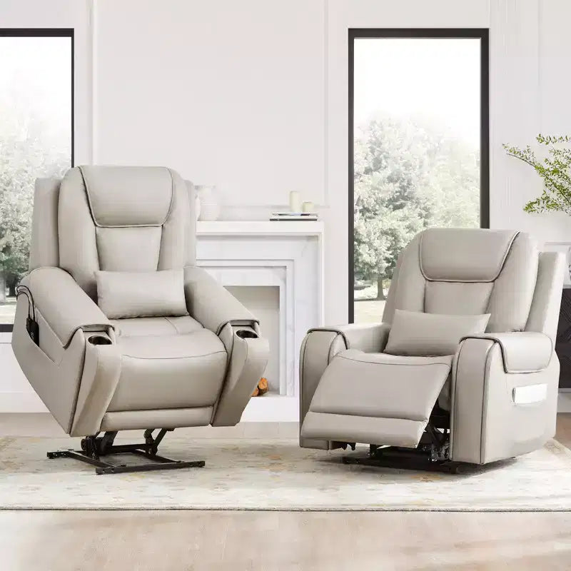 Spruce & Spring Electric Power Lift Recliner with Heat and Massage for Elderly