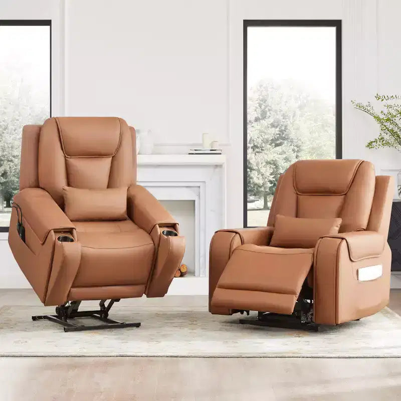 Spruce & Spring Electric Power Lift Recliner with Heat and Massage for Elderly