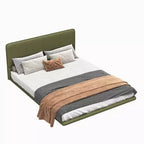 Base letto matrimoniale (Full/Queen Size) in pelle PU con luci LED - ModernLuxe