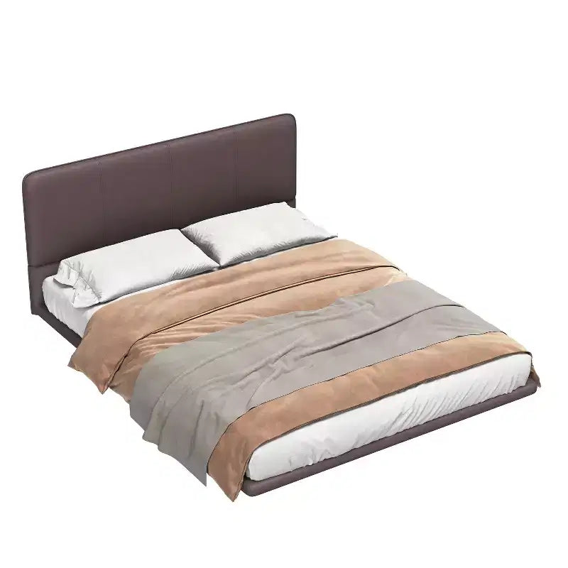 Base letto matrimoniale (Full/Queen Size) in pelle PU con luci LED - ModernLuxe