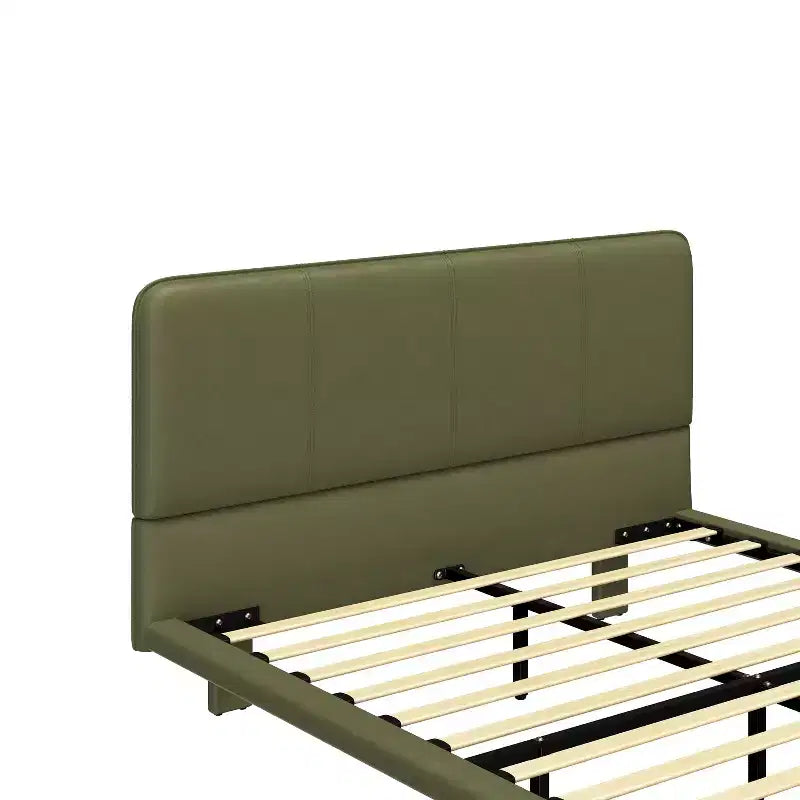 Base letto matrimoniale (Full/Queen Size) in pelle PU con luci LED - ModernLuxe