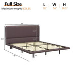 Base letto matrimoniale (Full/Queen Size) in pelle PU con luci LED - ModernLuxe