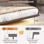 Base letto matrimoniale (Full/Queen Size) in pelle PU con luci LED - ModernLuxe