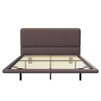Base letto matrimoniale (Full/Queen Size) in pelle PU con luci LED - ModernLuxe