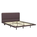 Base letto matrimoniale (Full/Queen Size) in pelle PU con luci LED - ModernLuxe