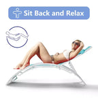Set di Due Lettini Prendisole in Lega di Alluminio - Sedie Sdraio Regolabili da Esterno per Patio, Spiaggia e Piscina - Leggeri, Resistenti, Design per Ogni Tempo