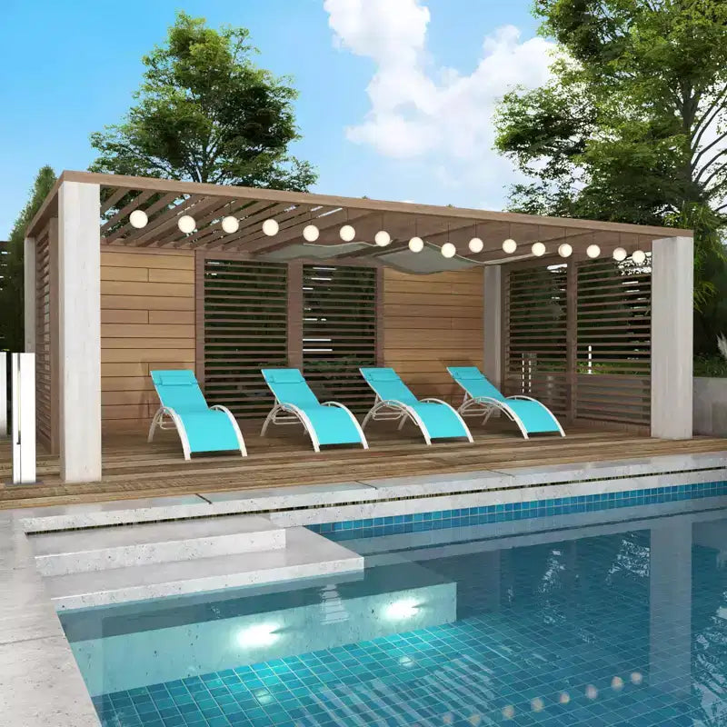 Set di Due Lettini Prendisole in Lega di Alluminio - Sedie Sdraio Regolabili da Esterno per Patio, Spiaggia e Piscina - Leggeri, Resistenti, Design per Ogni Tempo