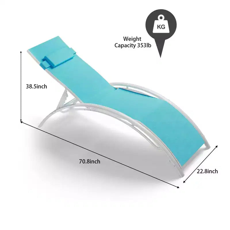Set di Due Lettini Prendisole in Lega di Alluminio - Sedie Sdraio Regolabili da Esterno per Patio, Spiaggia e Piscina - Leggeri, Resistenti, Design per Ogni Tempo