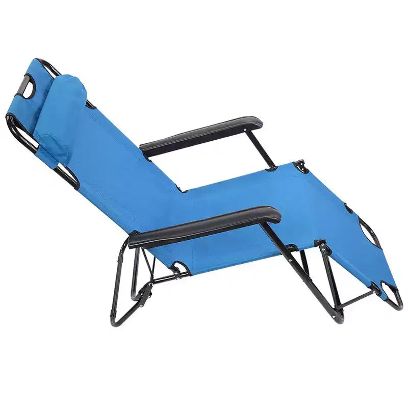 Sdraio pieghevole premium - Lettino prendisole deluxe regolabile in 8 posizioni con poggiatesta imbottito, leggero e portatile