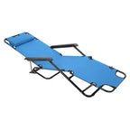 Sdraio pieghevole premium - Lettino prendisole deluxe regolabile in 8 posizioni con poggiatesta imbottito, leggero e portatile