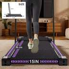 NAYSAYE Tapis Roulant Portatile per Esercizi, Tapis Roulant per Camminata e Corsa per Ufficio e Casa, Nero, 43.5*19.5*3.5