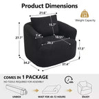 Okak Modern 360' Swivel Accent Chair Barrel Chairs with Soft Pillow,Small Arm Chair Single Sofa for Living Room,Office,Apartment