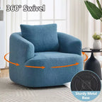 Okak Modern 360' Swivel Accent Chair Barrel Chairs with Soft Pillow,Small Arm Chair Single Sofa for Living Room,Office,Apartment