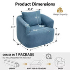 Okak Modern 360' Swivel Accent Chair Barrel Chairs with Soft Pillow,Small Arm Chair Single Sofa for Living Room,Office,Apartment